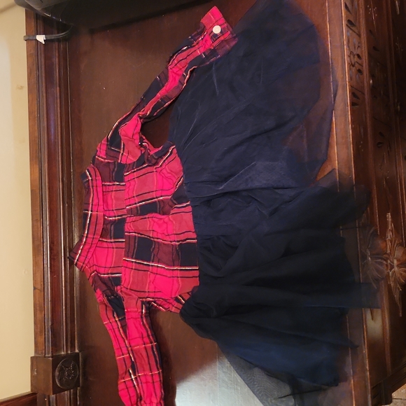 Oshkosh Plaid Tulle Dress - 2T - Picture 2 of 3